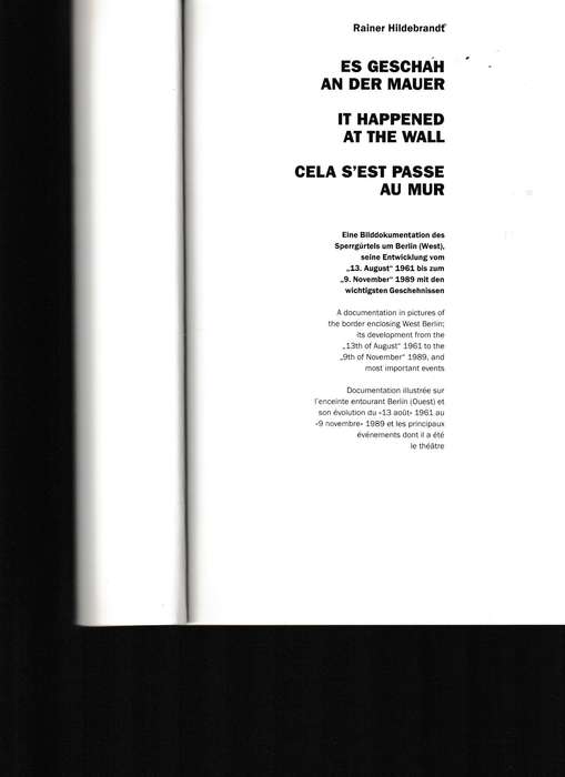 IT HAPPENED AT THE WALL