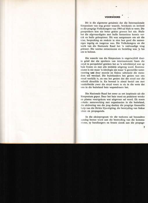 OORLOG OM DIE VOLKSIEL, INTERNASIONALE SIMPOSIUM OOR KOMMUNISME  SEPTEMBER 1966