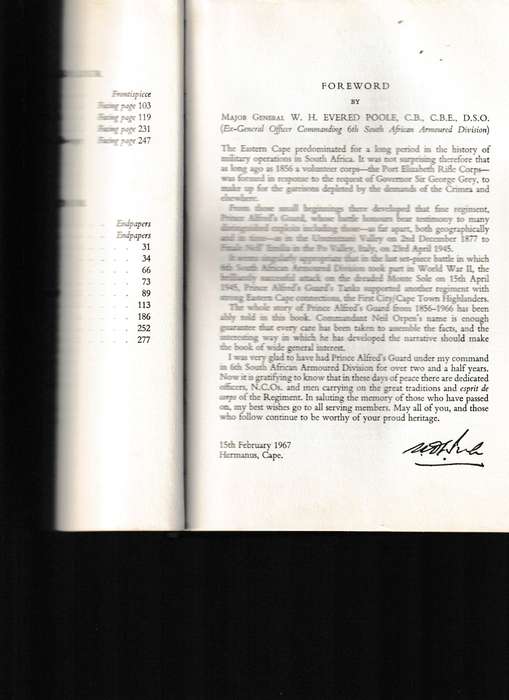 PRINCE ALFRED'S GUARD 1856-1966 LIMITED COPIES, by NEIL ORPEN