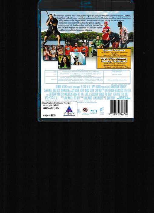 GROWN UPS BLU RAY