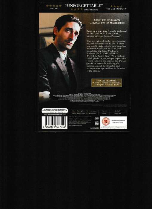 THE PIANIST DVD