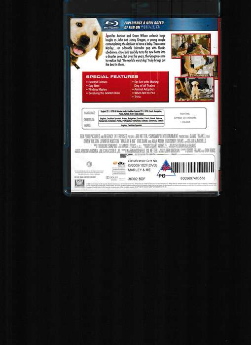 MARLEY AND ME BLU RAY