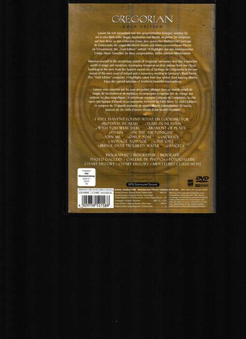 GREGORIAN GOLD EDITION DVD