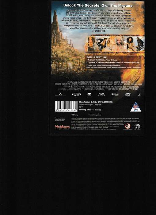 PRINCE OF PERSIA, THE SANDS OF TIME, DVD