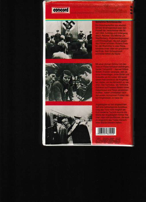3 VHS TAPES ADOLF HITLER, GEHEIME REICHSSACHE AND WAFFEN-SS HITLER'S ELITE KAMPFTRUPPE