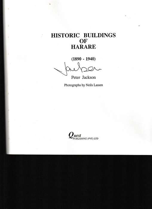 HISTORIC BUILDINGS OF HARARA by PETER JACKSON * SIGNED *
