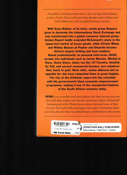 FORTUNES, THE RISE OF AFRIKANER TYCOONS