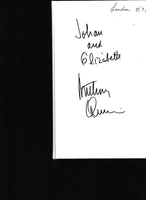 ONE MAN TANGO, ANTHONY QUINN, AN AUTOBIOGRAPHY * SIGNED *