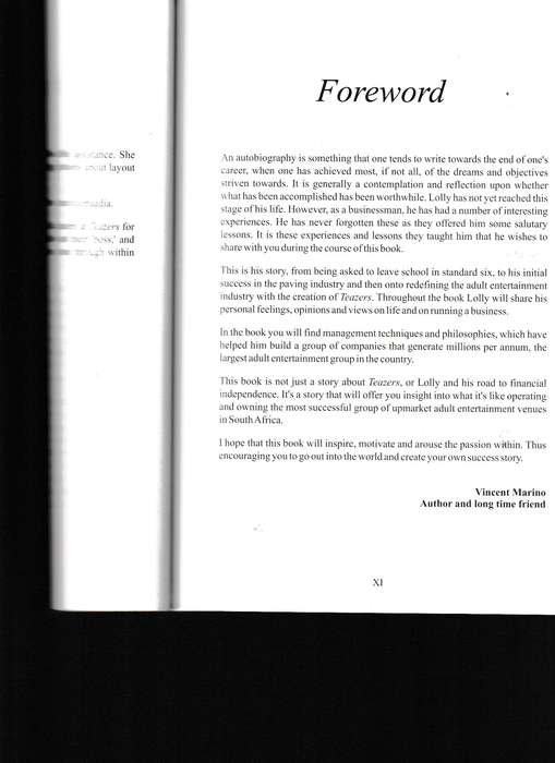 STRIPPED, THE KING OF TEAZE, LOLLY JACKSON AUTOBIOGRAPHY