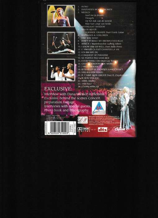 DANA WINNER, 10 YEAR ANNIVERSARY, LIVE AT HET SPORTPALEIS BELGIUM CONCERT DVD