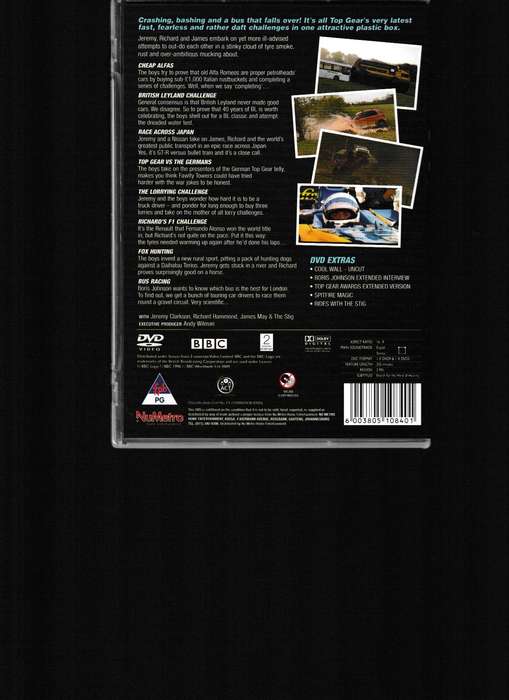 TOPGEAR, THE CHALLENGES 1-4 COLLECTION 6 DVD BOX SET