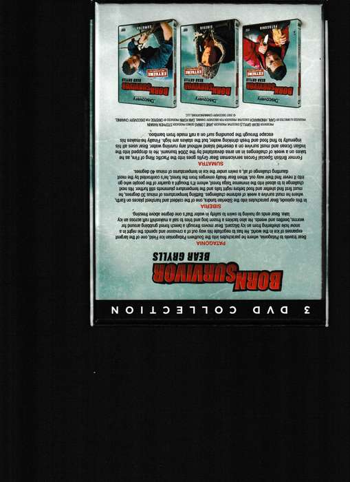BORN SURVIVOR, BEAR GRYLLS 3 DVD BOX SET COLLECTION