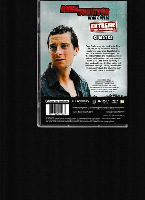 BORN SURVIVOR, BEAR GRYLLS 3 DVD BOX SET COLLECTION