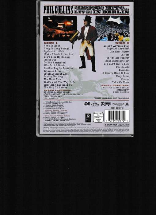 PHIL COLLINS, SERIOUS HITS LIVE 2 DVD SET