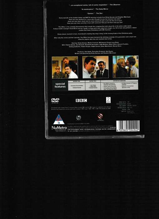 THE OFFICE, COMPLETE SERIES ONE & TWO AND THE CHRISTMAS SPECIALS