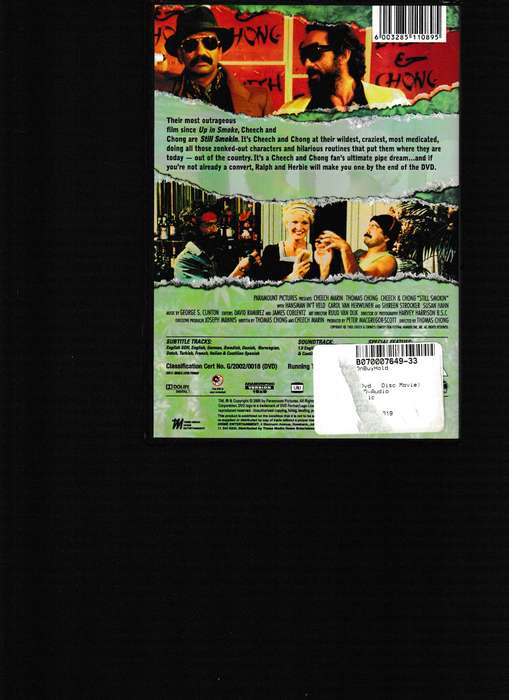 CHEECH & CHONG STILL SMOKING DVD