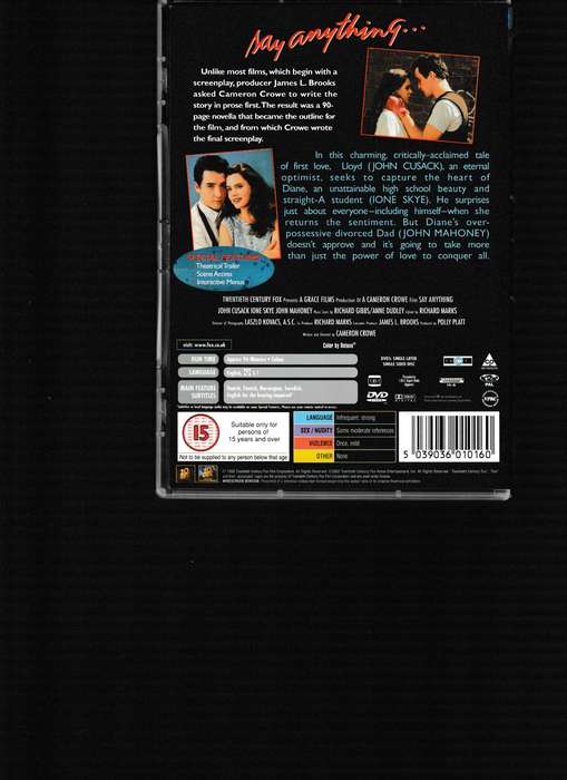 SAY ANYTHING... DVD