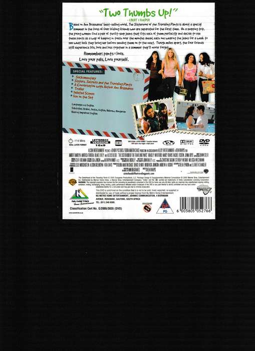 THE SISTERHOOD OF THE TRAVELING PANTS 1 & 2 DVD
