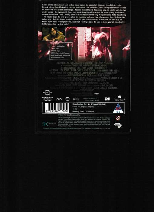 HIGH FIDELITY DVD