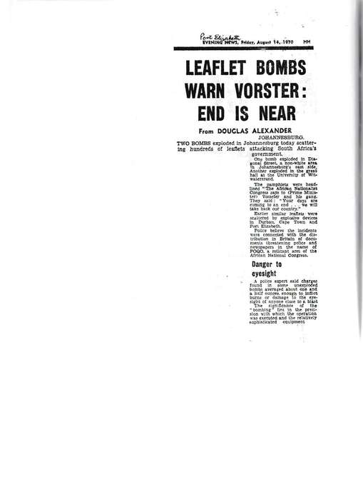 LONDON RECRUITS, THE SECRET WAR AGAINST APARTHEID