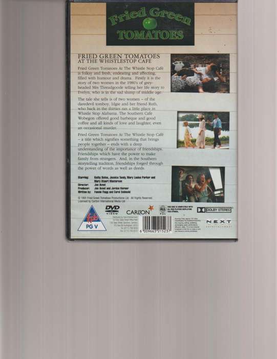 FRIED GREEN TOMATOES SERVED HOT AT THE WHISTLE STOP CAFE DVD