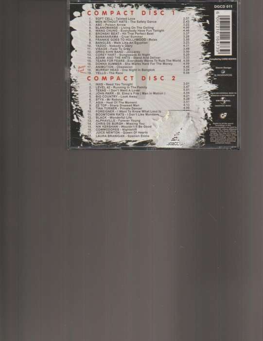 THE NO 1 80'S COLLECTION 2 CD'S