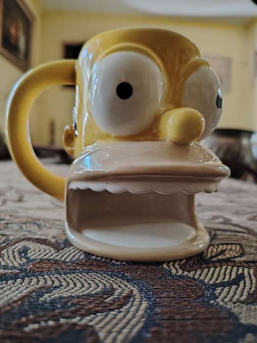 Homer Simpson Donut holding Mug !!!* One of a kind *!!!