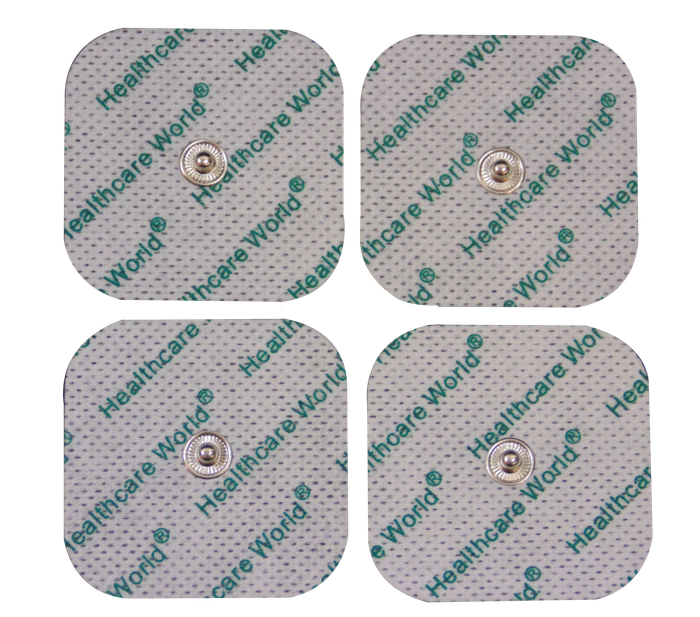 TENS/EMS Electrode Pads 3.5mm Stud Connection 5x5cm fits Beurer, Sanitas Etc.