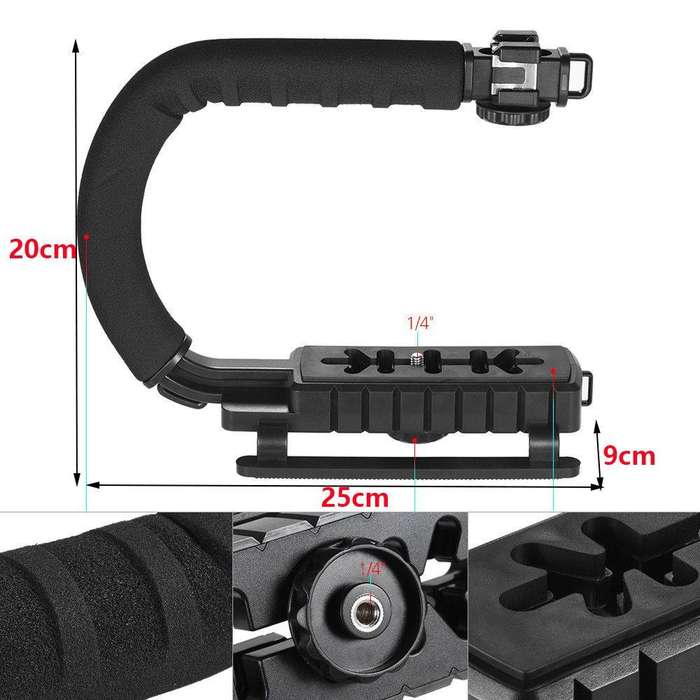 C Shape Bracket Handle Grip Stabilizer for Video/Canon DSLR Camera