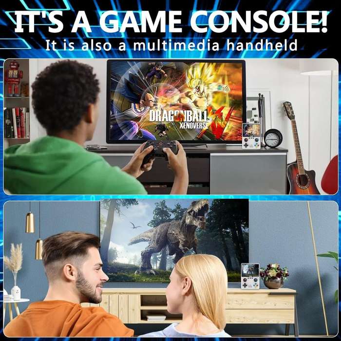 X6 Handheld Retro Video Game Console 3.5inch Screen 1000+ Games 32GB - White