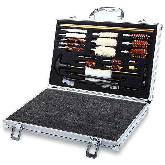 Sport 74PCS Universal Gun Cleaning Kit Pistol Hunting Rifle Shotgun Firearm(1xconnector Rod Damaged)