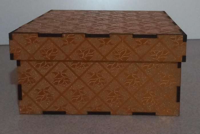 Orange rose gift box square 300x300x150