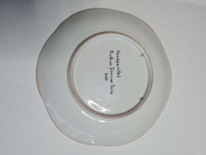 Ruth von Pomme Esche hand painted plate