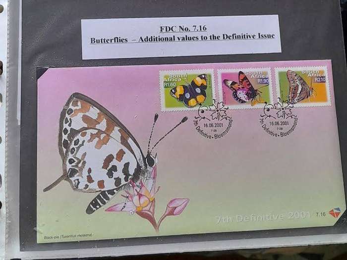 RSA FDC No 7.16 and 7.17 Butterflies-Additional values to the 7th Definitive Issue