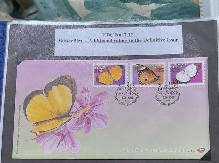 RSA FDC No 7.16 and 7.17 Butterflies-Additional values to the 7th Definitive Issue