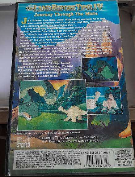 The Land Before Time IV:Journey through the Mists VHS