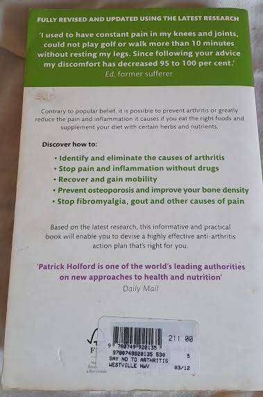 Say no to Arthritis-Patrick Holford