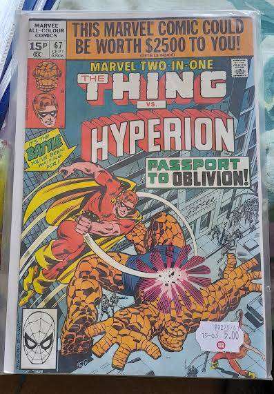 Marvel Two-in-one Comic No 67 September 1980 The Thing vs Hyperion