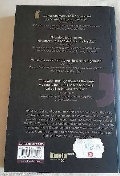 The Year in Quotes 2010-Andrew Donaldson and Mandy Rossouw
