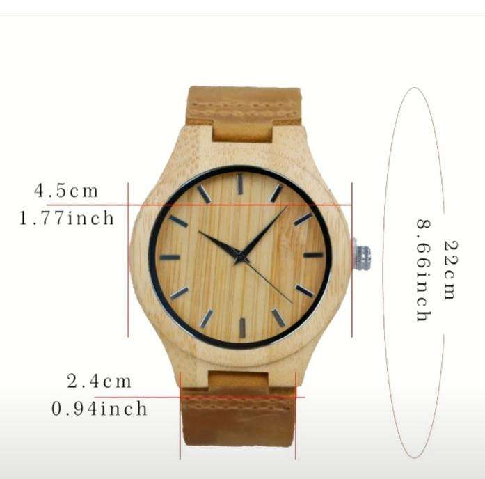 Bamboo Wrist Watch With Gift Box