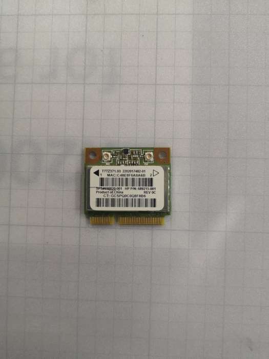 (HP) 689215-001 -  RT3290 802.11N WIFI + Bluetooth Half Height PCI-E Adapter
