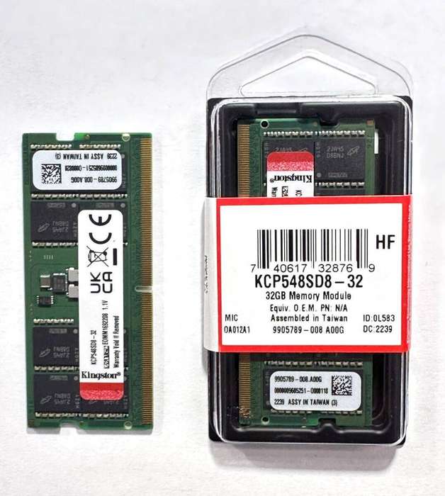 KINGSTON LAPTOP RAM DDR5 32GB SODIMM 4800MHz - KCP548SD8-32