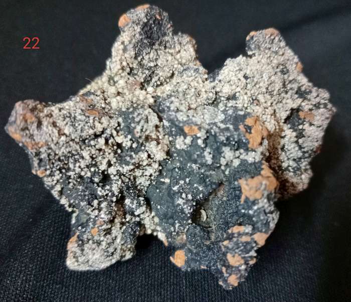 Acanthite/Calcite Crystals