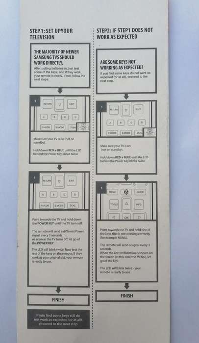 Samsung Replacement tv remote