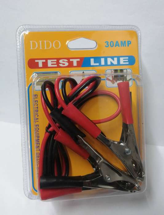 Test Line with Heavy-Duty Alligator Clips (30AMP)