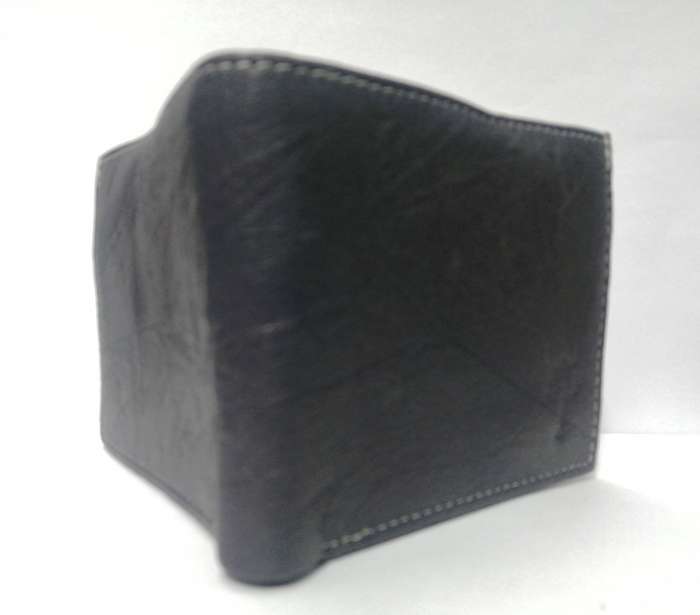 Elegant Blue Men's Leather Wallet with Coin Pocket