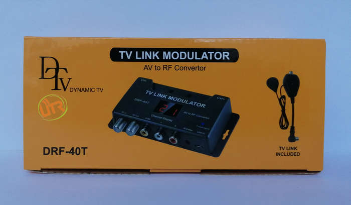 TV Link Modulator  AV to RF Converter (TV Link/IR extender included)