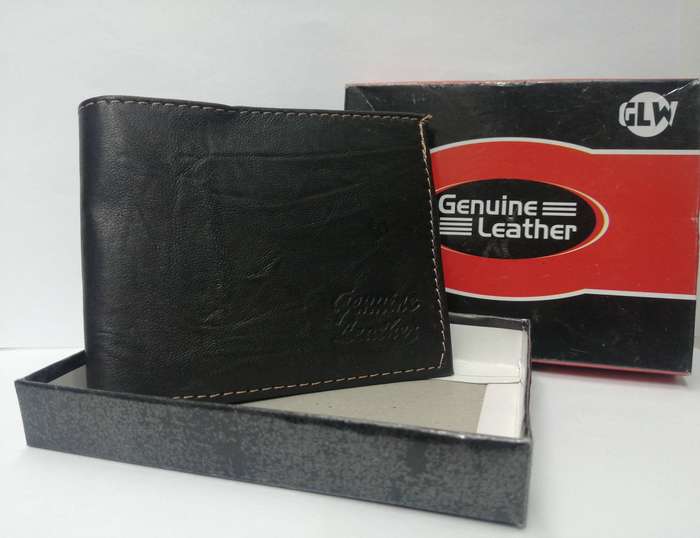 Classic Leather Wallet for Men  Black with Coin Holder