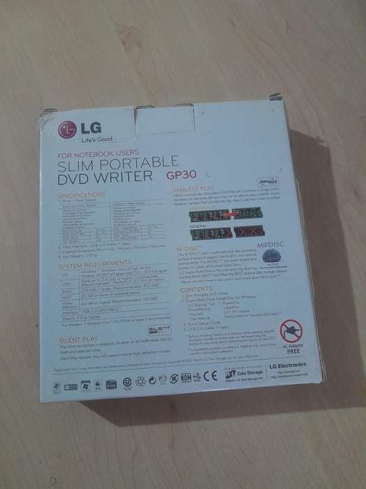 LG Slim Portable External DVD Writer, Still New