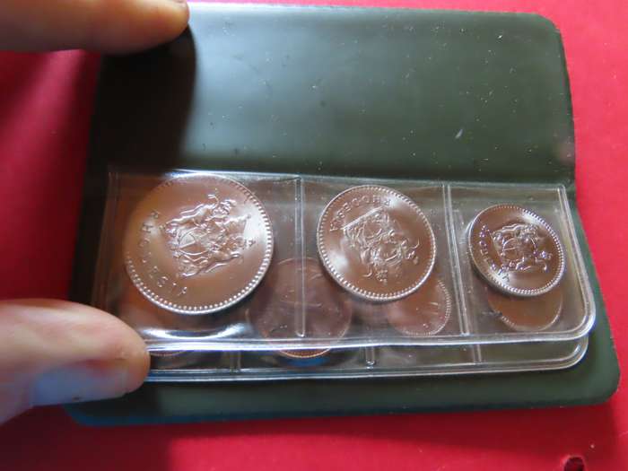 Rhodesia - Coins Of Rhodesia 1975 Set with 1c and 5c 1976 and 2 1/2 cents 1970